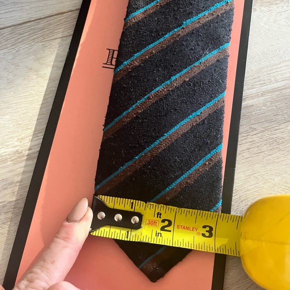 ✨NEW✨ Authentic Thomas Pink Black Tie w/ Stripes - Picture 5 of 5